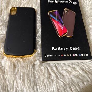 New Black Battery Case iPhone X 📱 Phone Holder Case